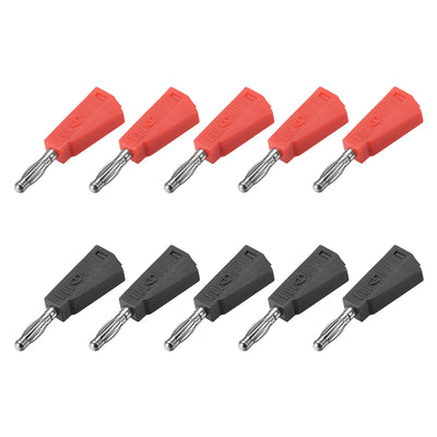 Harfington Uxcell 4mm Banana Speaker Wire Cable Plugs Connectors 2 Colors 20A Jack Connector 5pcs