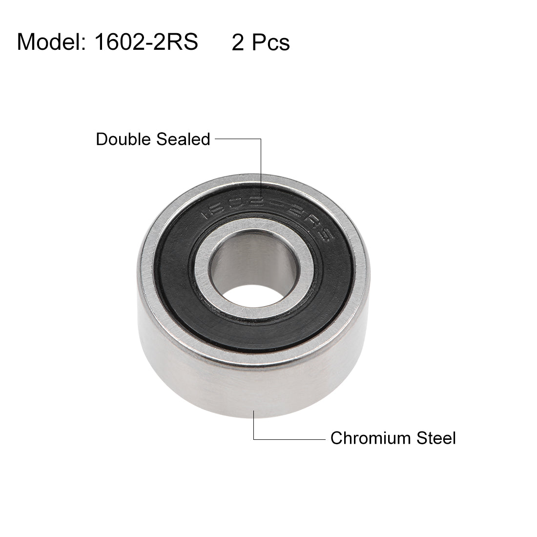 uxcell Uxcell Deep Groove Ball Bearings Inch Double Sealed Chrome Steel ABEC1