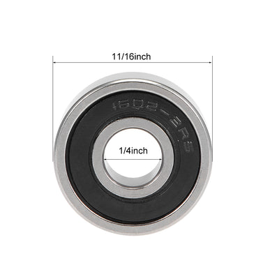 Harfington Uxcell Deep Groove Ball Bearings Inch Double Sealed Chrome Steel ABEC1