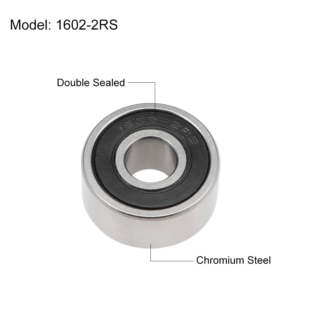 uxcell Uxcell Deep Groove Ball Bearings Inch Double Sealed Chrome Steel ABEC1 Z2