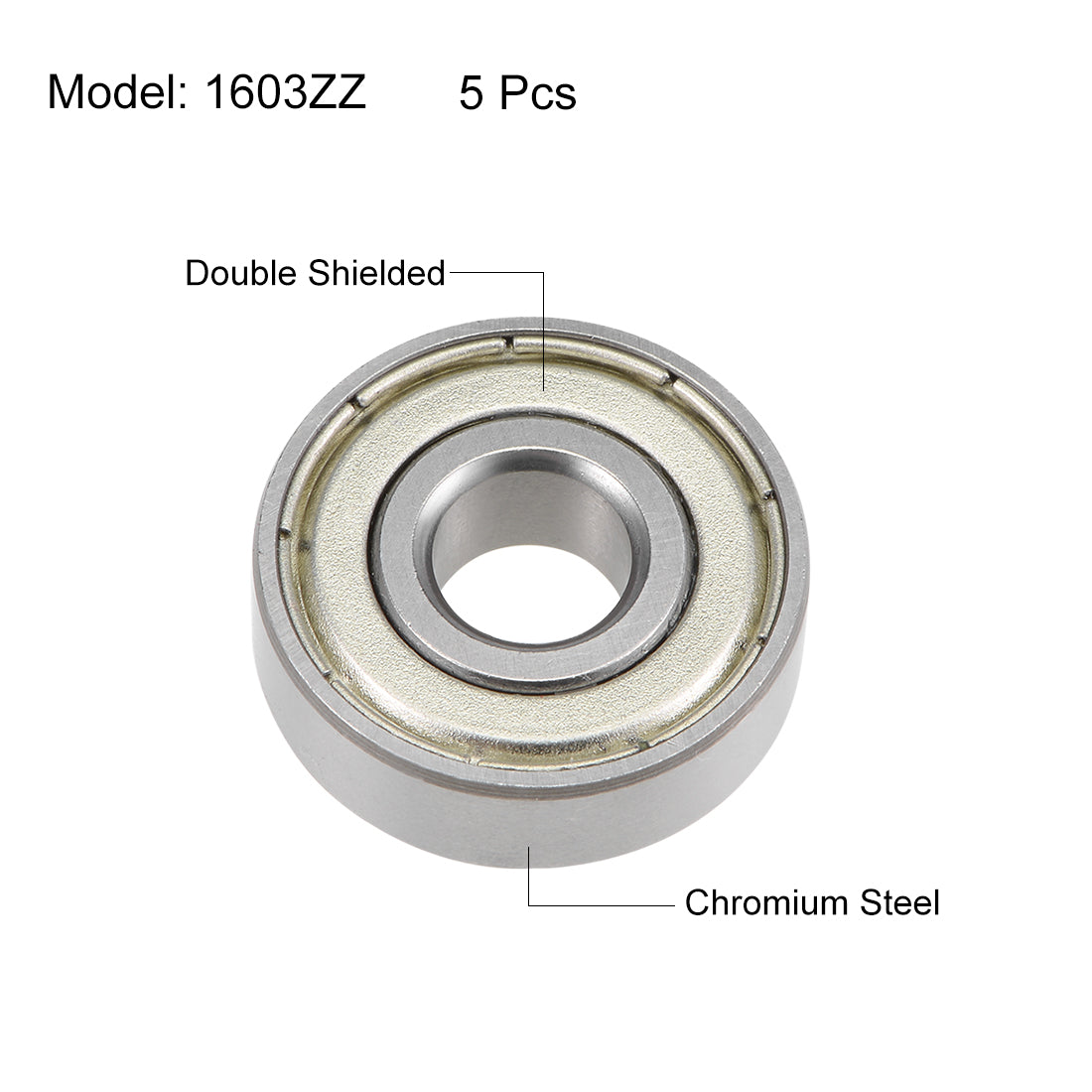 uxcell Uxcell Deep Groove Ball Bearing Double Shielded Z2 Bearings