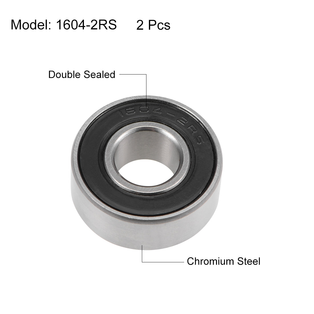 uxcell Uxcell Deep Groove Ball Bearings Inch Double Sealed Chrome Steel ABEC1