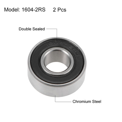 Harfington Uxcell Deep Groove Ball Bearings Inch Double Sealed Chrome Steel ABEC1