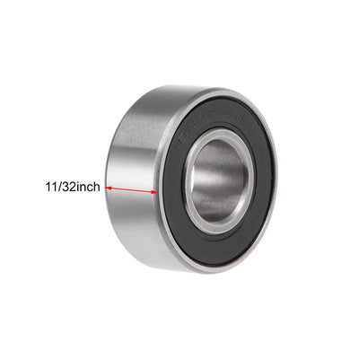 Harfington Uxcell Deep Groove Ball Bearings Inch Double Sealed Chrome Steel ABEC1