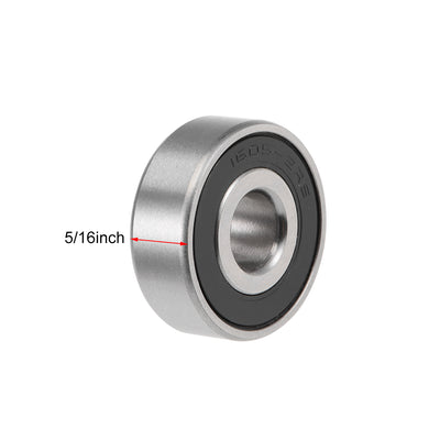 Harfington Uxcell Deep Groove Ball Bearings Inch Double Sealed Chrome Steel ABEC-1 Z2