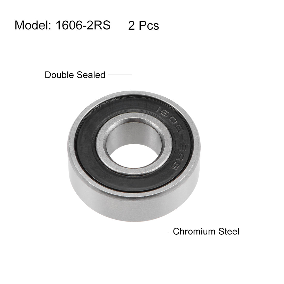 uxcell Uxcell Deep Groove Ball Bearings Inch Double Sealed Chrome Steel ABEC1