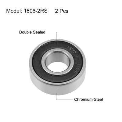 Harfington Uxcell Deep Groove Ball Bearings Inch Double Sealed Chrome Steel ABEC1