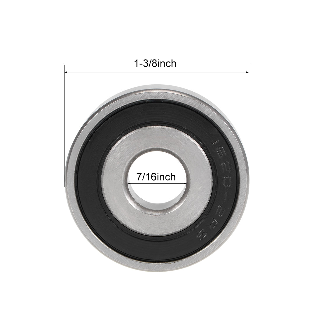 uxcell Uxcell Deep Groove Ball Bearings Inch Double Sealed Chrome Steel ABEC1 Z2