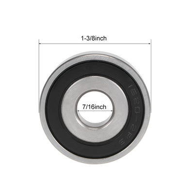 Harfington Uxcell Deep Groove Ball Bearings Double Sealed Chrome Steel ABEC1 Z2