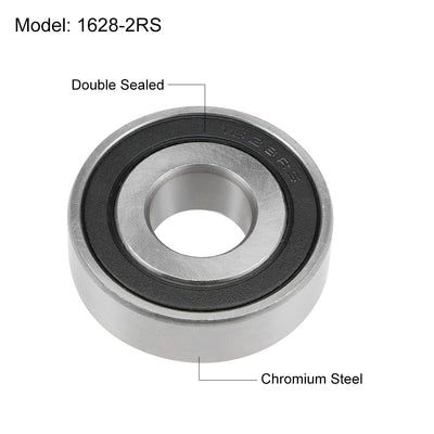 Harfington Uxcell Deep Groove Ball Bearings Inch Double Sealed Chrome Steel ABEC1 Z2