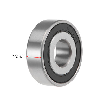 Harfington Uxcell Deep Groove Ball Bearings Inch Double Sealed Chrome Steel ABEC1 Z2