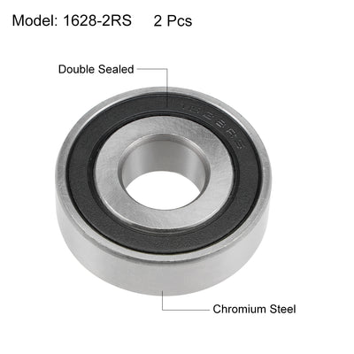 Harfington Uxcell Deep Groove Ball Bearings Inch Double Sealed Chrome Steel ABEC1