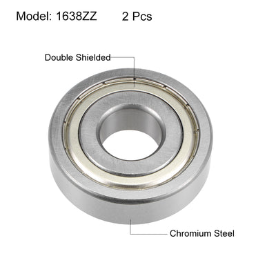 Harfington Uxcell Deep Groove Ball Bearings Z2 Double Shielded Chrome Steel Roller