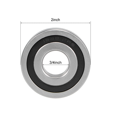 Harfington Uxcell Deep Groove Ball Bearings Inch Double Sealed Chrome Steel ABEC1 Z2