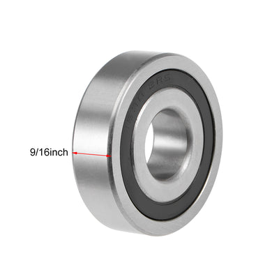 Harfington Uxcell Deep Groove Ball Bearings Inch Double Sealed Chrome Steel ABEC1