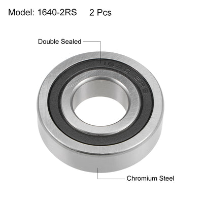 Harfington Uxcell Deep Groove Ball Bearings Inch Double Sealed Chrome Steel ABEC1