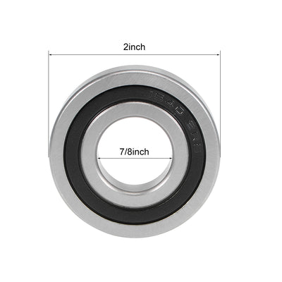 Harfington Uxcell Deep Groove Ball Bearings Inch Double Sealed Chrome Steel ABEC1