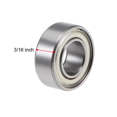 Harfington Uxcell R188ZZ Deep Groove Ball Bearings Z2 1/4x1/2x3/16 inch Double Shielded Chrome Steel 10pcs