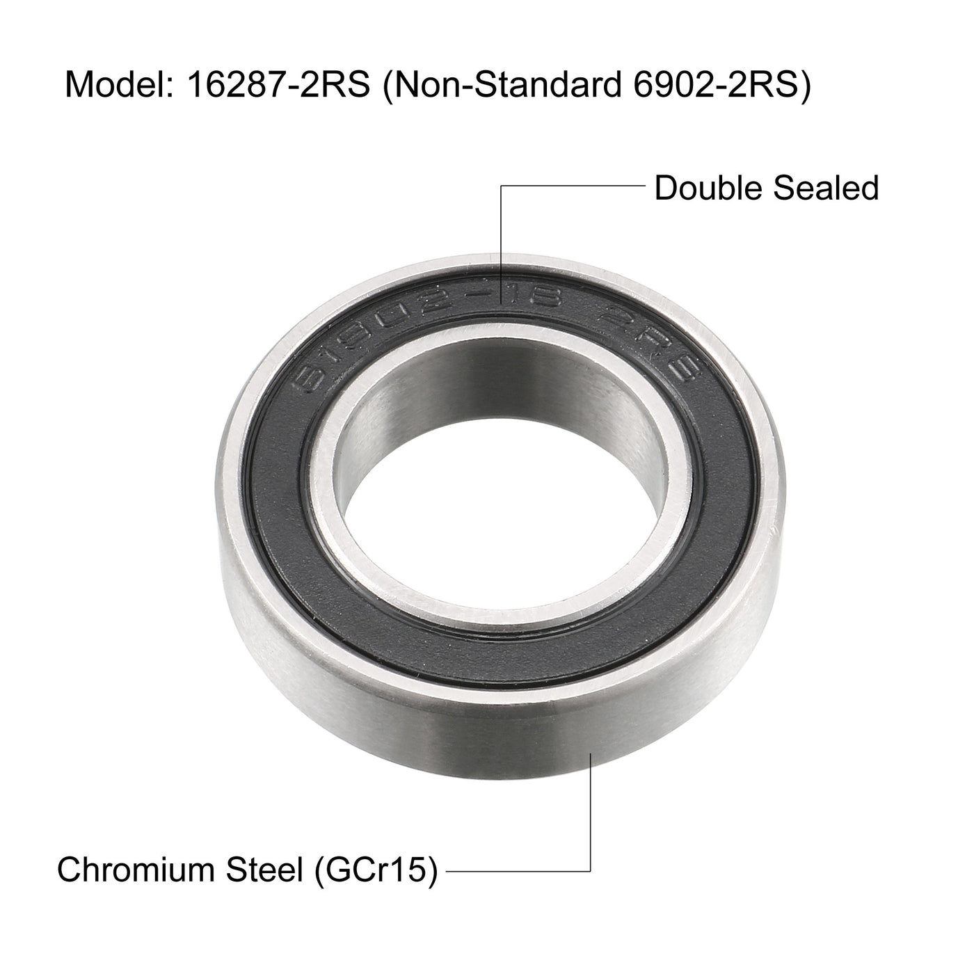 Harfington Deep Groove Ball Bearings, Non-Standard, Double Sealed Chrome Steel