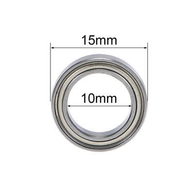 Harfington Uxcell Deep Groove Ball Bearings Thin Section Double Shielded Chrome Steel ABEC1