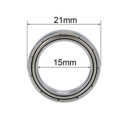 Harfington Uxcell Deep Groove Ball Bearings Thin Section Double Shielded Chrome Steel ABEC1