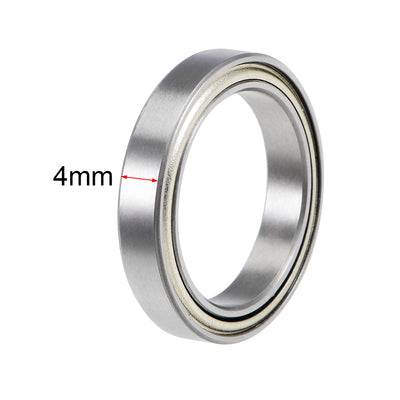 Harfington Uxcell Deep Groove Ball Bearings Thin Section Double Shield Chrome Steel ABEC1