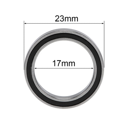 Harfington Uxcell Deep Groove Ball Bearings Thin Section Double Sealed Chrome Steel Bearings