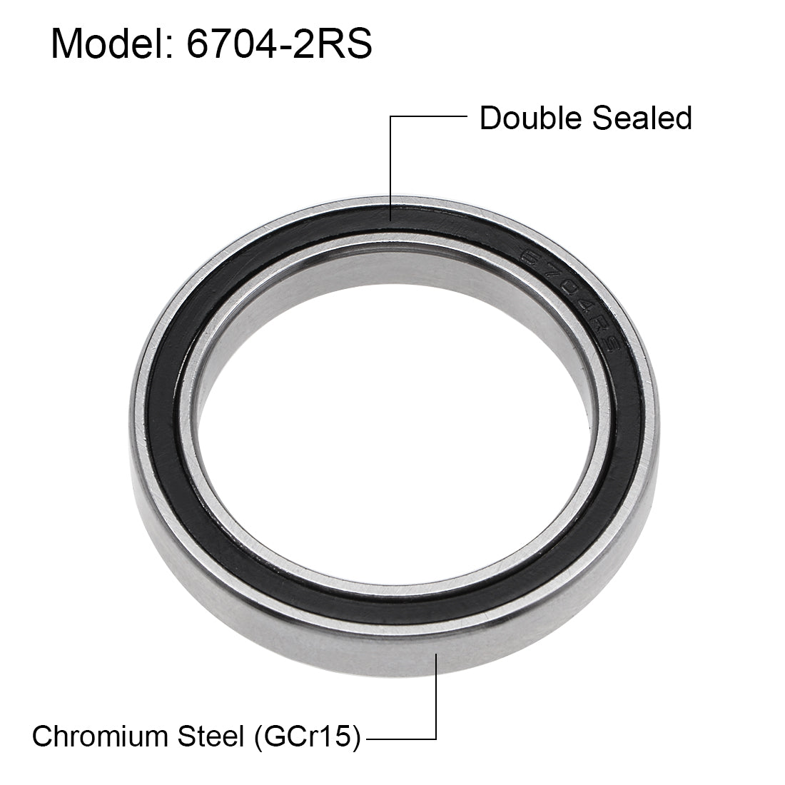 uxcell Uxcell Deep Groove Ball Bearings Thin Section Double Seal Chrome Steel ABEC1