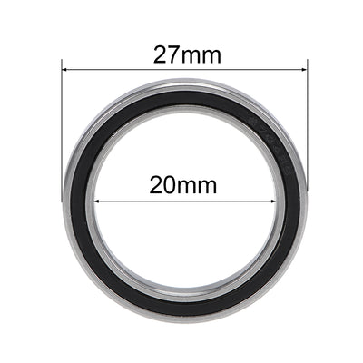 Harfington Uxcell Deep Groove Ball Bearings Thin Section Double Seal Chrome Steel ABEC1