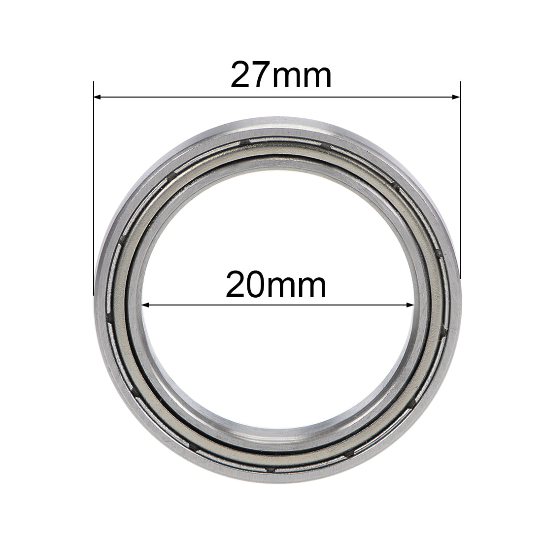 uxcell Uxcell Deep Groove Ball Bearings Thin Section Double Shielded Chrome Steel ABEC1