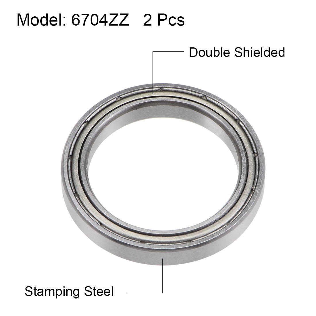 uxcell Uxcell Deep Groove Ball Bearings Thin Section Double Shield Chrome Steel ABEC1