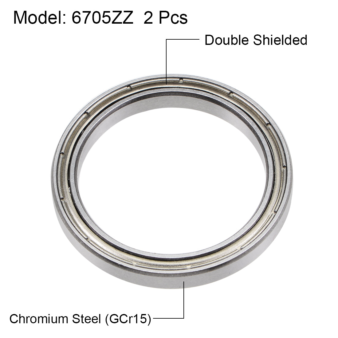 uxcell Uxcell Deep Groove Ball Bearings Thin Section Double Shield Chrome Steel ABEC1