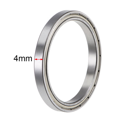 Harfington Uxcell Deep Groove Ball Bearings Thin Section Double Shield Chrome Steel ABEC1