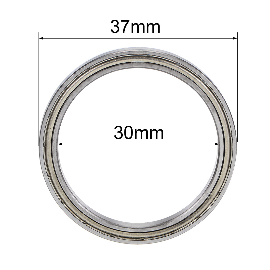 uxcell Uxcell Deep Groove Ball Bearings Thin Section Double Shield Chrome Steel ABEC1