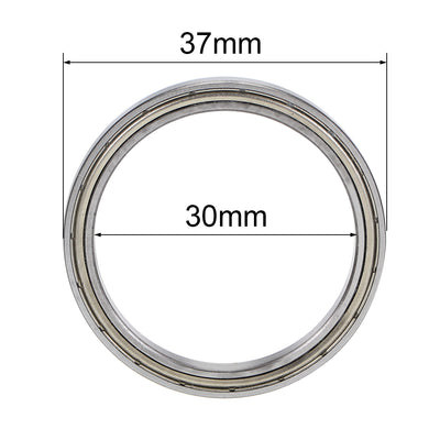 Harfington Uxcell Deep Groove Ball Bearings Thin Section Double Shield Chrome Steel ABEC1