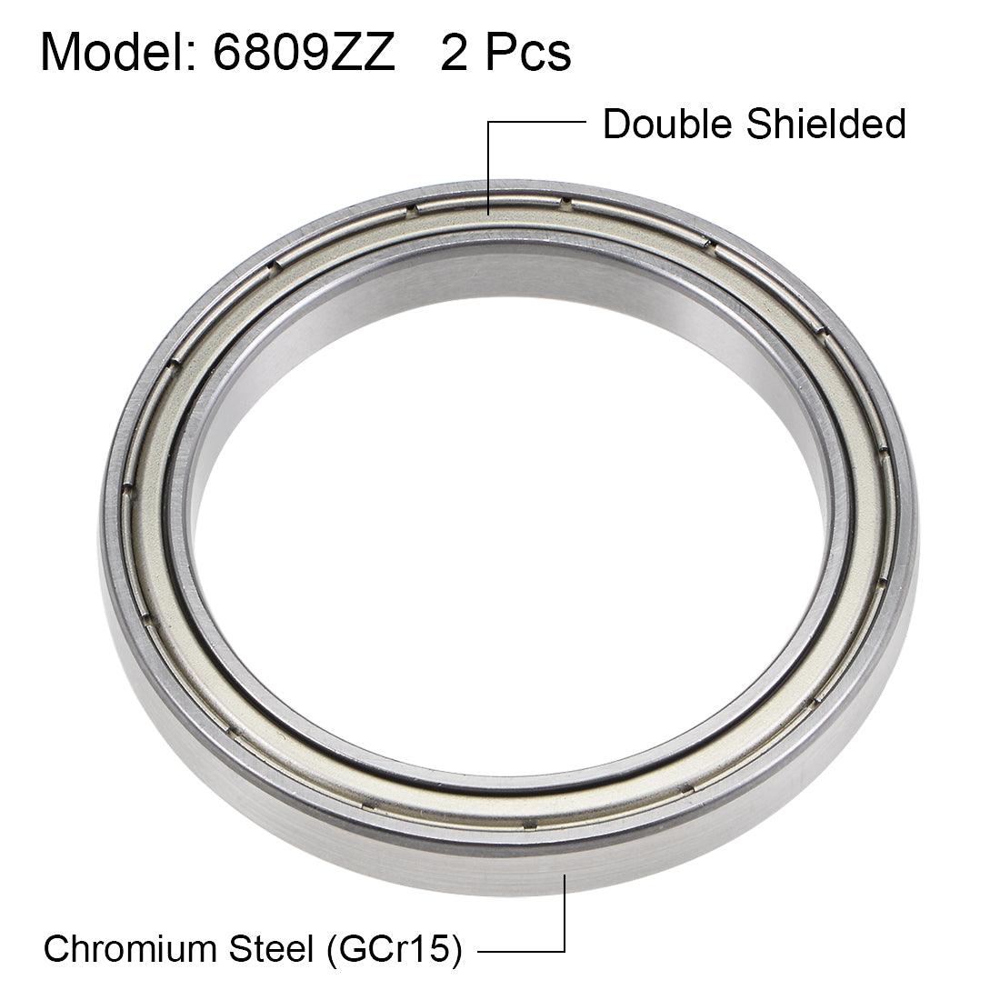 uxcell Uxcell Deep Groove Ball Bearings Thin Section Double Shield Chrome Steel ABEC1