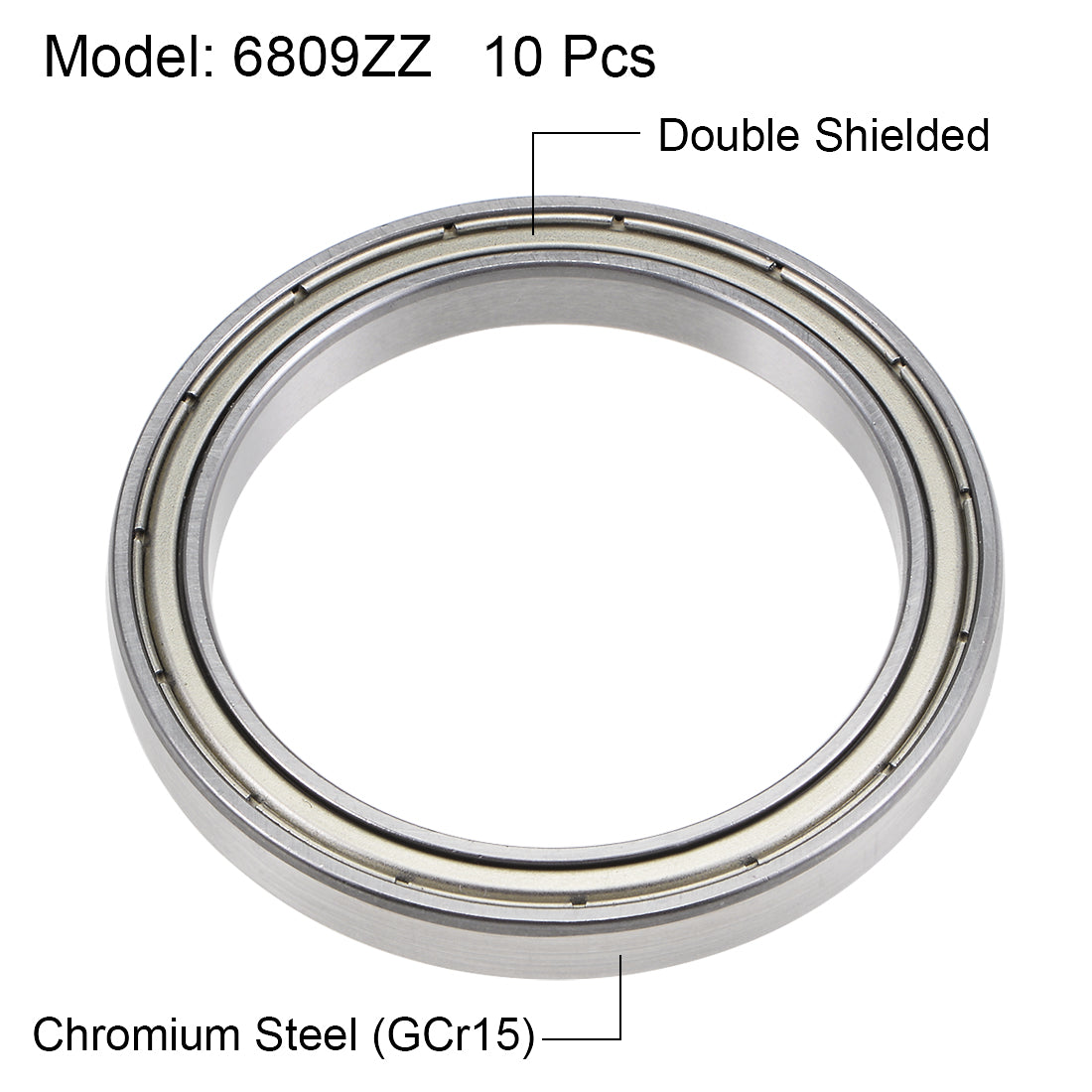 uxcell Uxcell Deep Groove Ball Bearings Thin Section Double Shielded Chrome Steel ABEC1