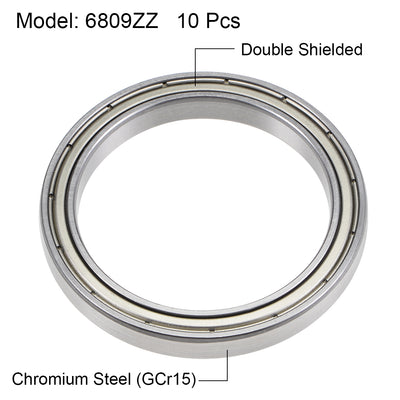 Harfington Uxcell Deep Groove Ball Bearings Thin Section Double Shielded Chrome Steel ABEC1