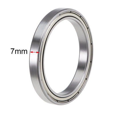 Harfington Uxcell Deep Groove Ball Bearings Thin Section Double Shielded Chrome Steel ABEC1