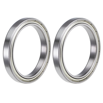 Harfington Uxcell Deep Groove Ball Bearings Thin Section Double Shield Chrome Steel ABEC1