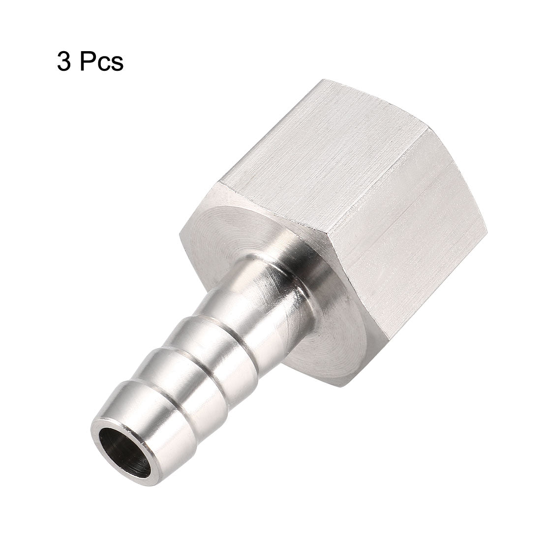 uxcell Uxcell Stainless Steel Barb Hose Fitting Connector Adapter 10mm Barbed x G1/2 Female Pipe 3Pcs