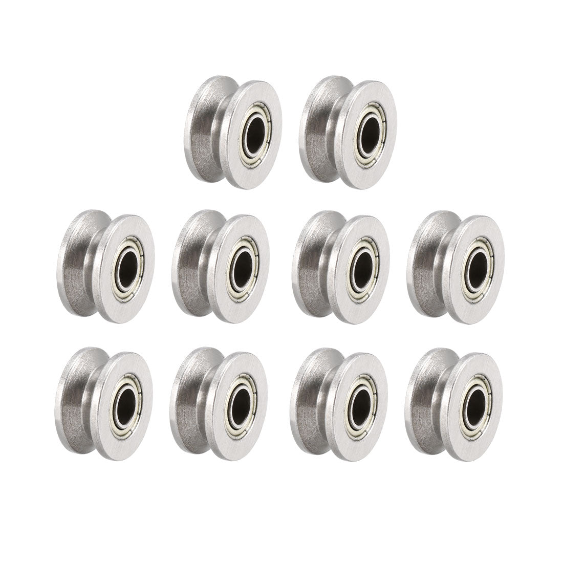 uxcell Uxcell V624ZZ Deep Groove Guide Pulley Rail Ball Bearings 4mmx13mmx6mm Double Metal Shielded Carbon Steel Bearings 10pcs