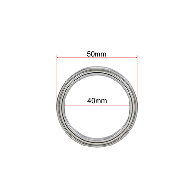 Harfington Uxcell Deep Groove Ball Bearings Thin Section Double Shielded Chrome Steel