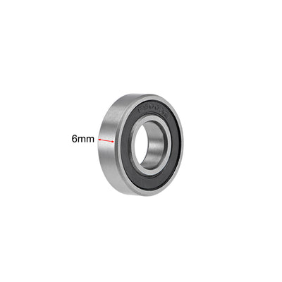 Harfington Uxcell Deep Groove Ball Bearings Thin Section Double Seal Chrome Steel ABEC1