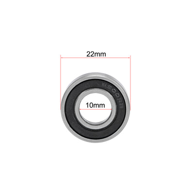 Harfington Uxcell Deep Groove Ball Bearings Thin Section Double Seal Chrome Steel ABEC1