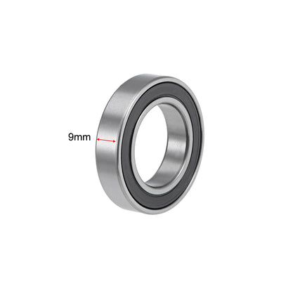 Harfington Uxcell Deep Groove Ball Bearings Thin Section Double Seal Chrome Steel ABEC1