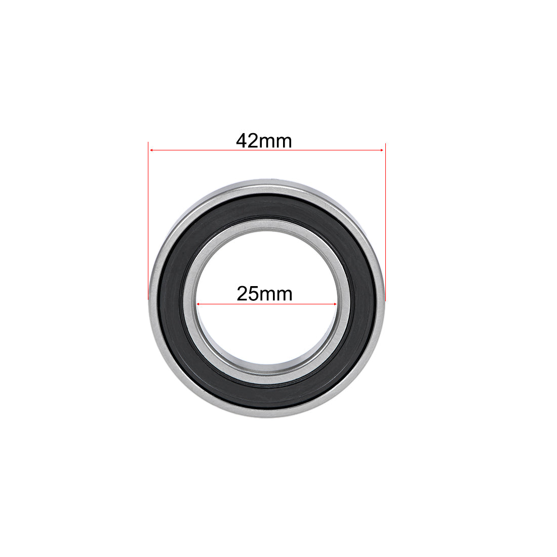 uxcell Uxcell Deep Groove Ball Bearings Thin Section Double Seal Chrome Steel ABEC1