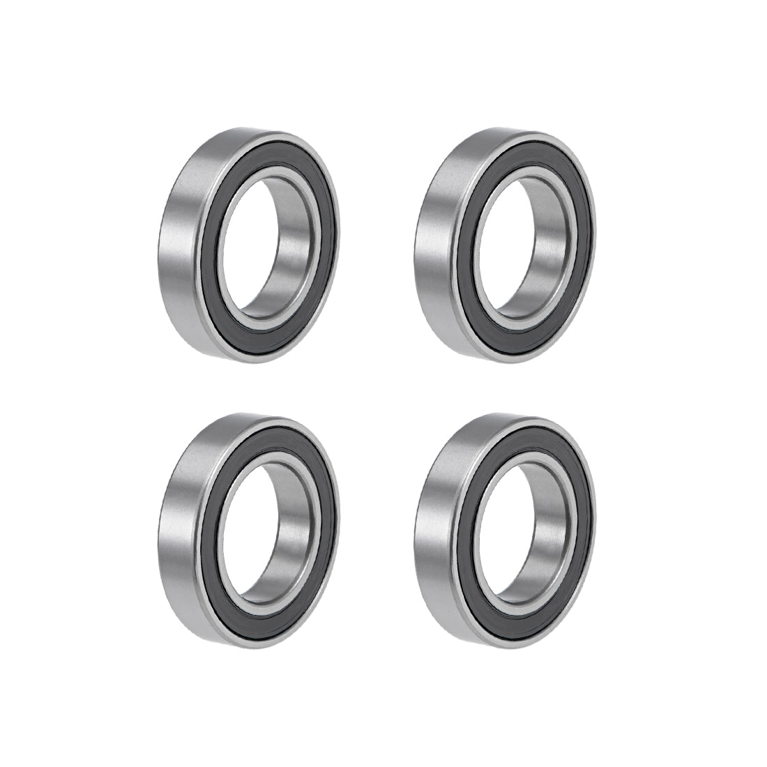 uxcell Uxcell Deep Groove Ball Bearings Thin Section Double Seal Chrome Steel ABEC1