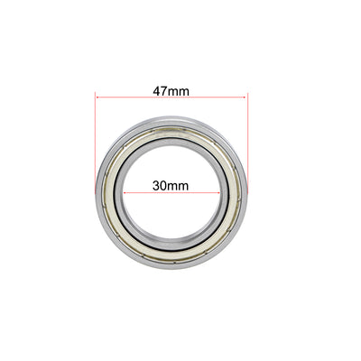 Harfington Uxcell Deep Groove Ball Bearings Thin Section Double Shield Chrome Steel ABEC1