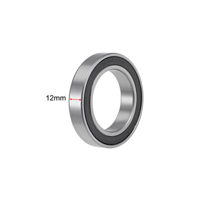 Harfington Uxcell Deep Groove Ball Bearings Thin Section Double Sealed Chrome Steel Bearings